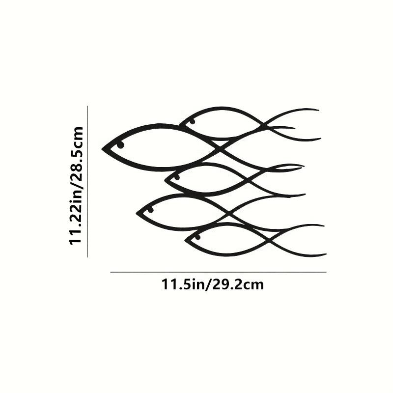 Nautical Metal Wall Art School Fish Wall Art Modern Metal Artwork Decor