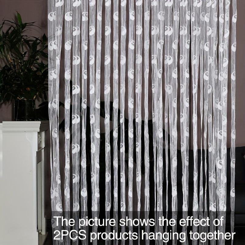 Window Curtain Lace Embroidered Sheer Curtain Home Wedding Decoration