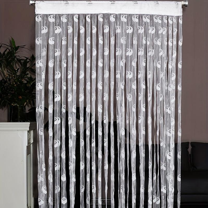 Window Curtain Lace Embroidered Sheer Curtain Home Wedding Decoration