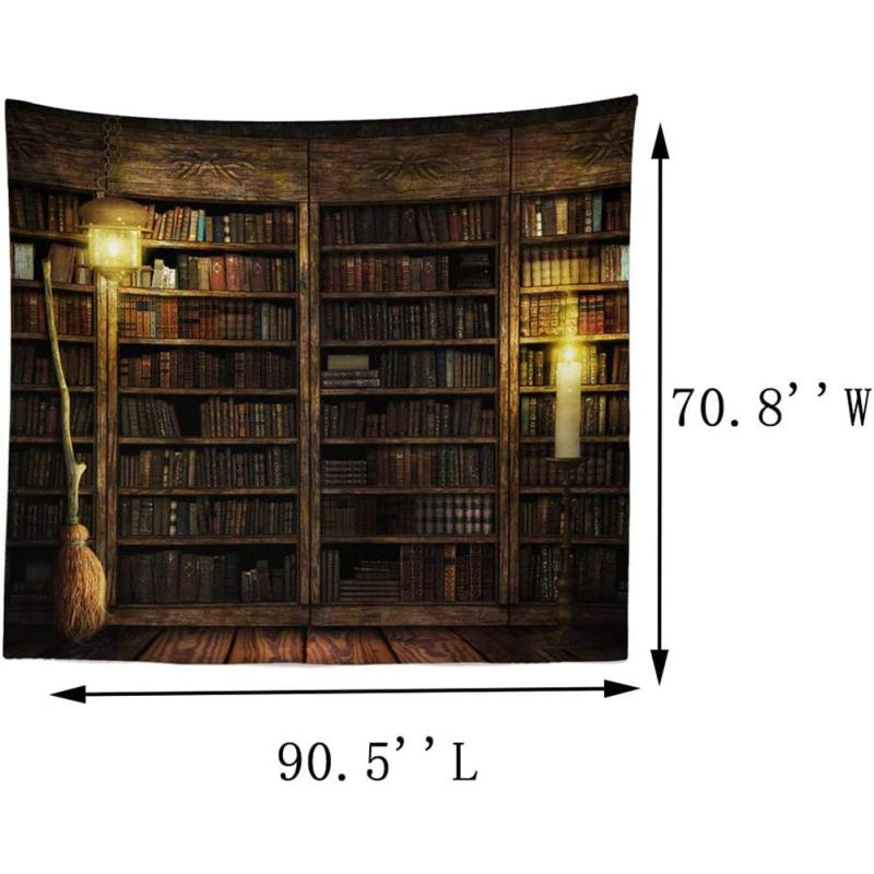 Bohemian Bookshelf Tapestry Wall Hanging Home Decor