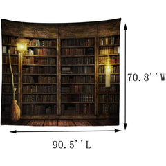 Bohemian Bookshelf Tapestry Wall Hanging Home Decor