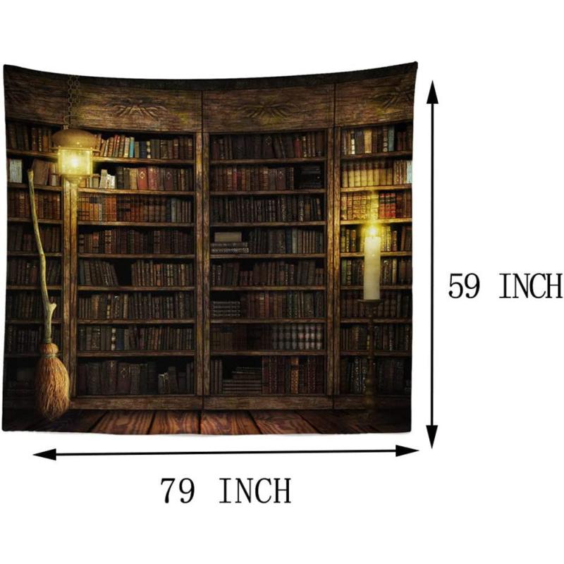 Bohemian Bookshelf Tapestry Wall Hanging Home Decor
