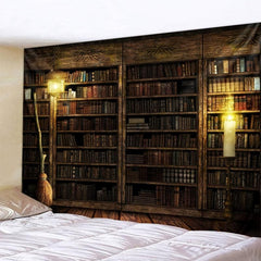 Bohemian Bookshelf Tapestry Wall Hanging Home Decor