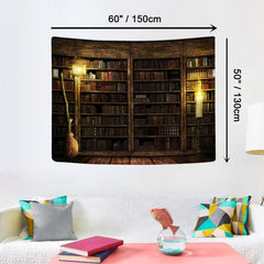 Bohemian Bookshelf Tapestry Wall Hanging Home Decor