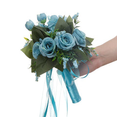 Champagne Artificial Roses Bridal Bouquet