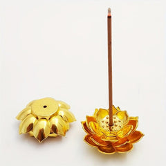 Golden Lotus Incense Holder for Aromatherapy
