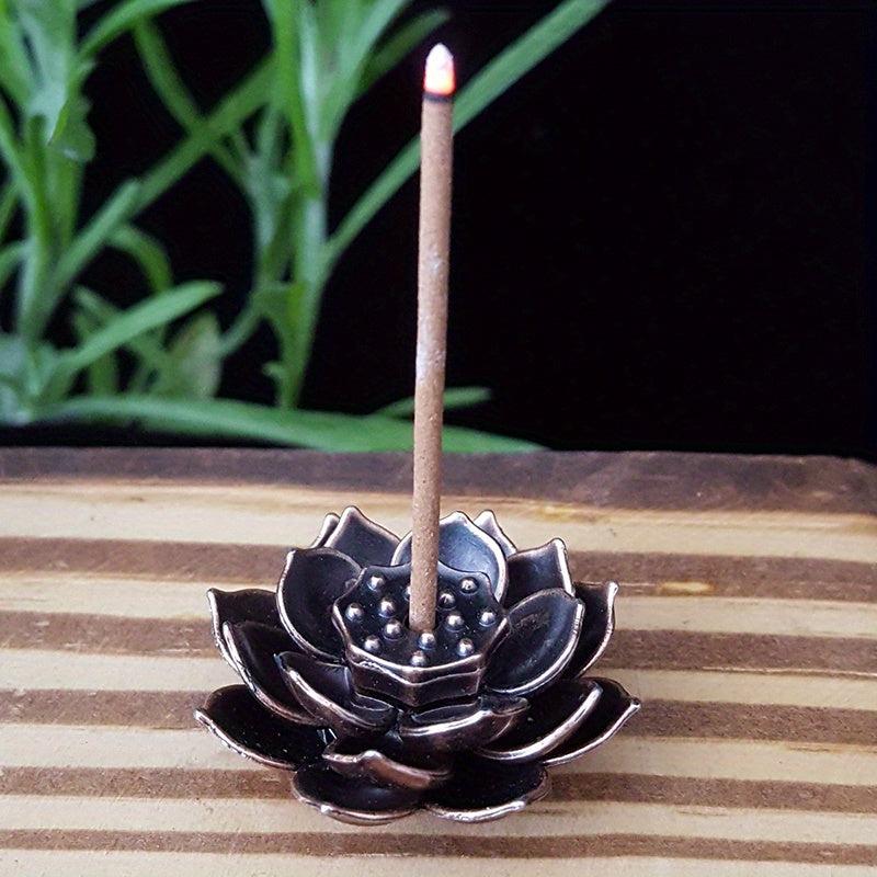 Golden Lotus Incense Holder for Aromatherapy