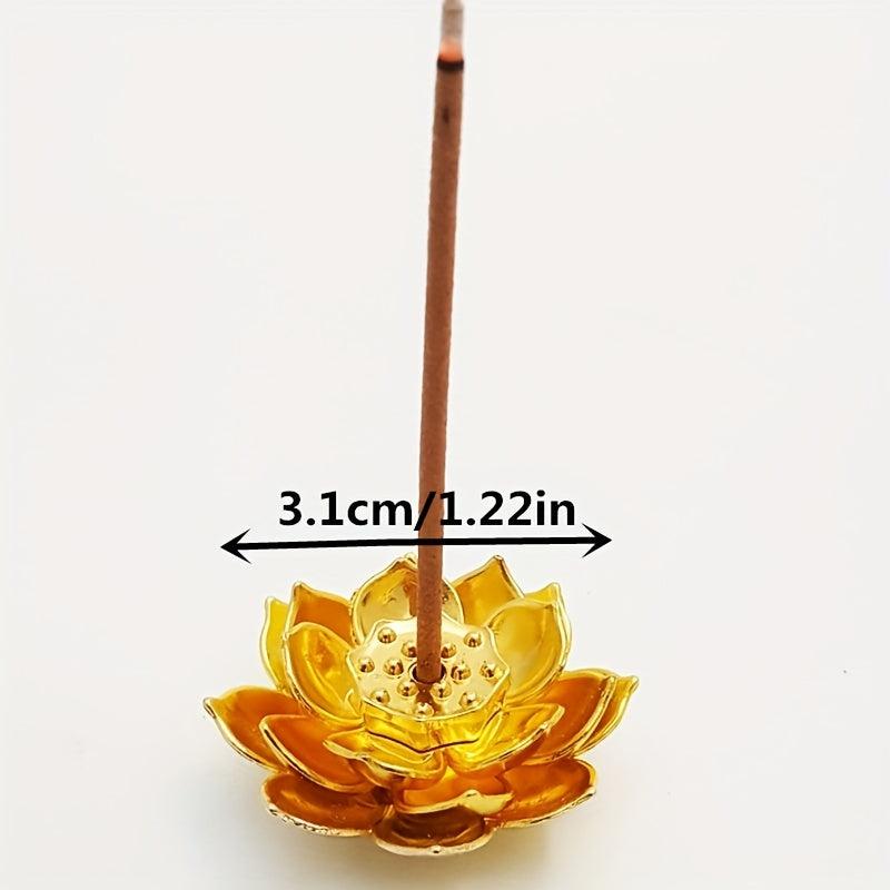 Golden Lotus Incense Holder for Aromatherapy