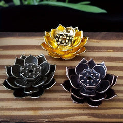 Golden Lotus Incense Holder for Aromatherapy