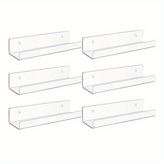 Clear Acrylic Wall Shelves - Space-Saving Floating Shelves