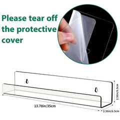 Clear Acrylic Wall Shelves - Space-Saving Floating Shelves