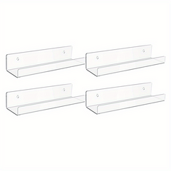 Clear Acrylic Wall Shelves - Space-Saving Floating Shelves