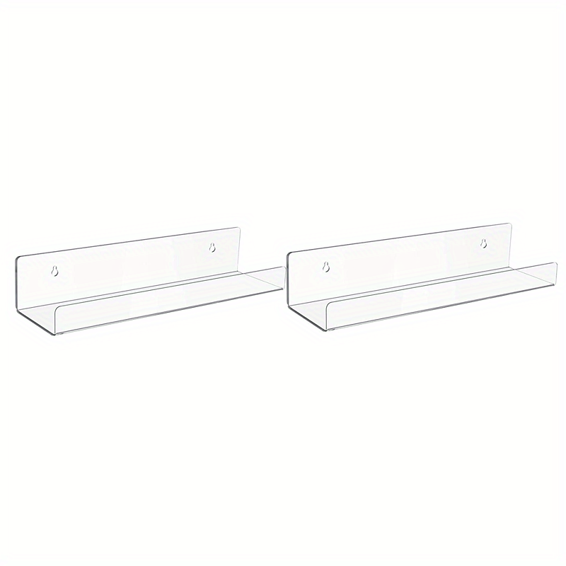 Clear Acrylic Wall Shelves - Space-Saving Floating Shelves