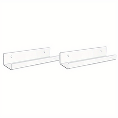 Clear Acrylic Wall Shelves - Space-Saving Floating Shelves