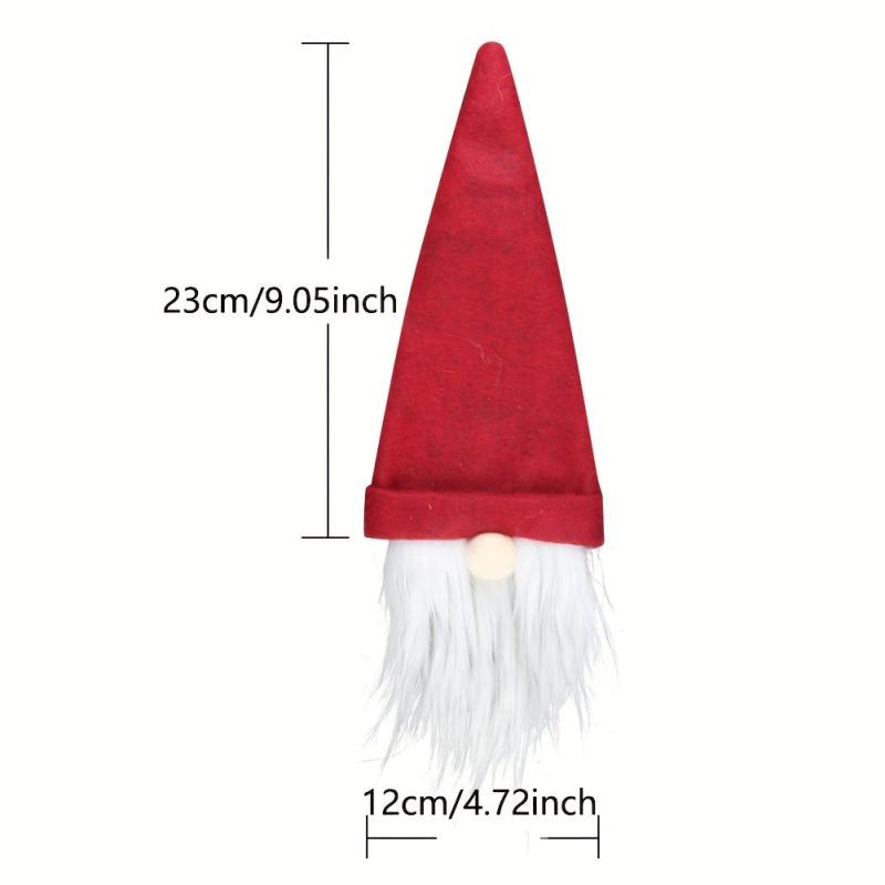Christmas Faceless Old Man Wine Bottle Set Table Decor