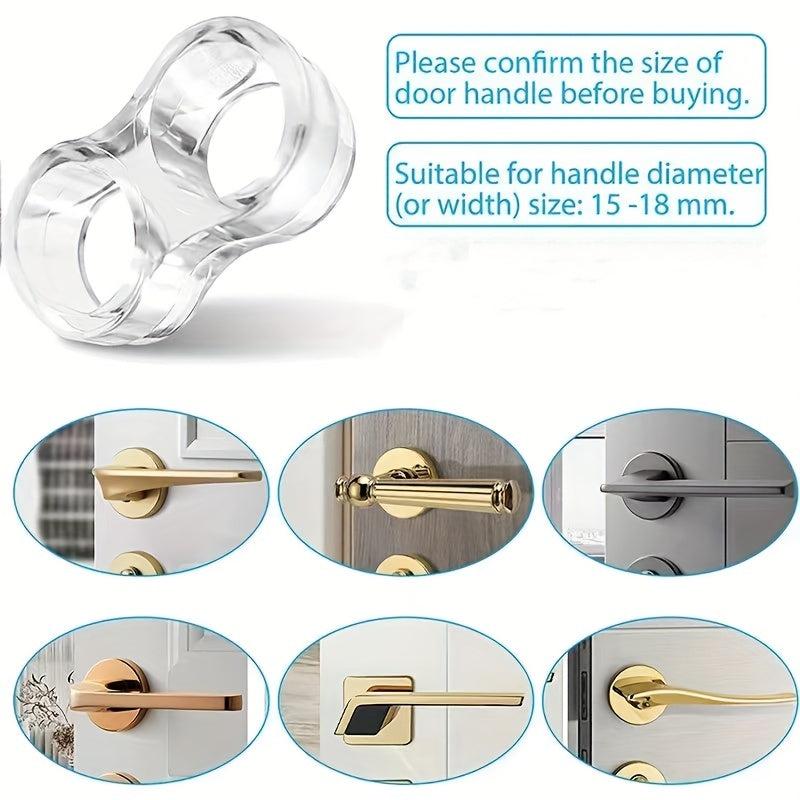 2pcs Door Handle Bumper Wall Protector Reusable Anti Collision Buffer