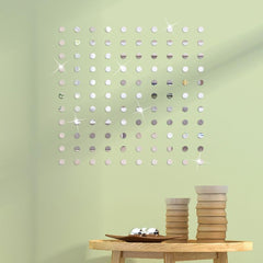 100pcs Round Acrylic Mirror Wall Sticker