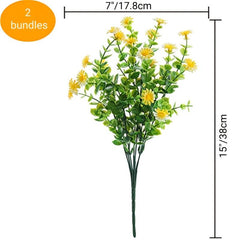 2pcs Artificial Daisy Flower DIY Home Decor Realistic Faux Bridal Bouquets