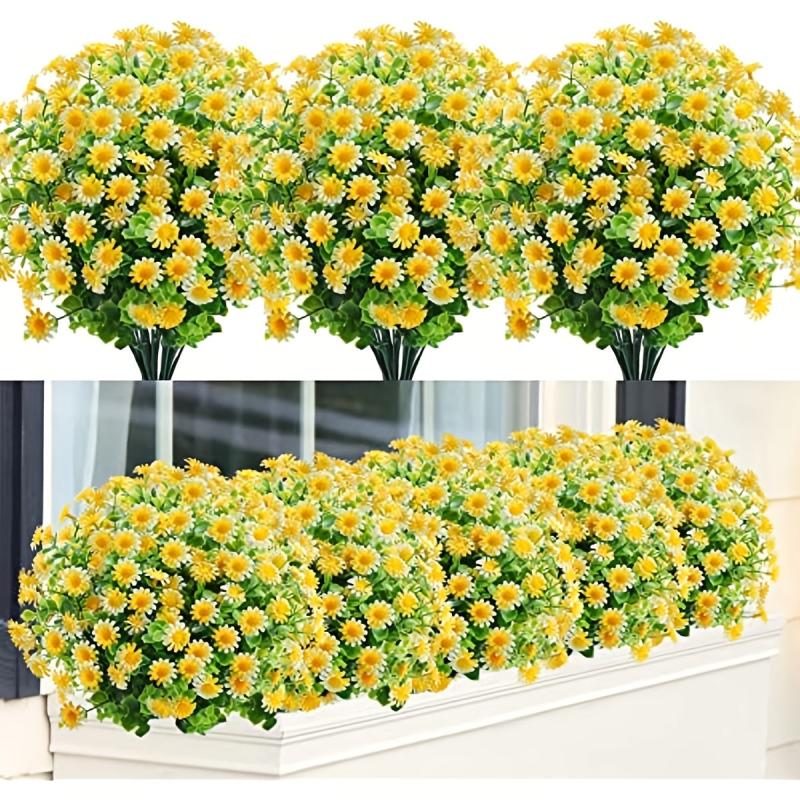 2pcs Artificial Daisy Flower DIY Home Decor Realistic Faux Bridal Bouquets
