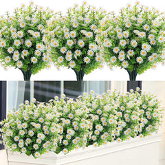 2pcs Artificial Daisy Flower DIY Home Decor Realistic Faux Bridal Bouquets