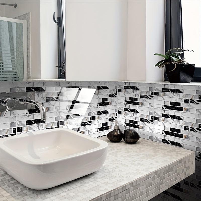 48pcs Waterproof Tile Sticker Peel And Stick Backsplash Self Adhesive