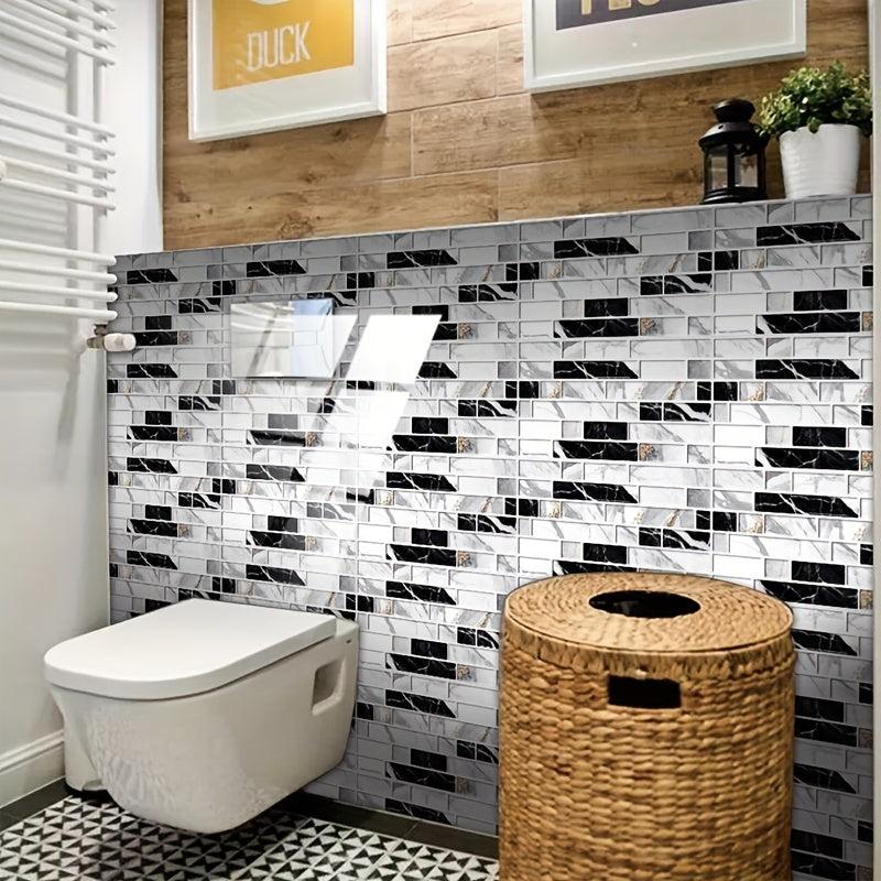 48pcs Waterproof Tile Sticker Peel And Stick Backsplash Self Adhesive