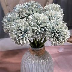 8pcs Real Touch Chrysanthemum Ball Flowers Bouquet for Home Office Weddings