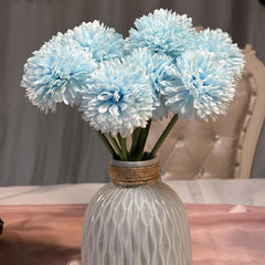 8pcs Real Touch Chrysanthemum Ball Flowers Bouquet for Home Office Weddings