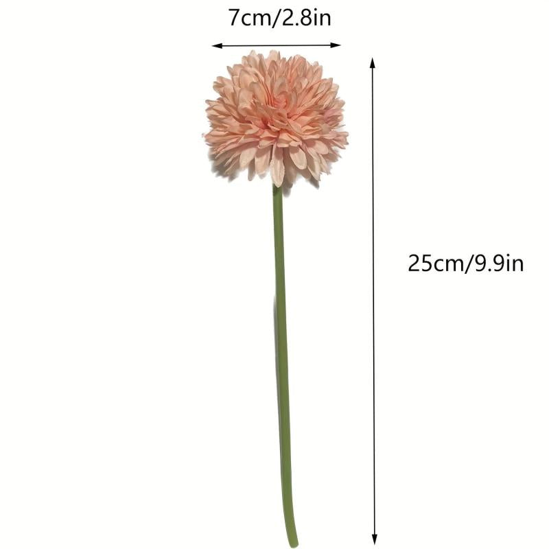 8pcs Real Touch Chrysanthemum Ball Flowers Bouquet for Home Office Weddings