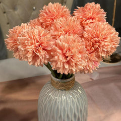 8pcs Real Touch Chrysanthemum Ball Flowers Bouquet for Home Office Weddings