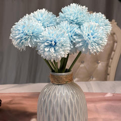 8pcs Real Touch Chrysanthemum Ball Flowers Bouquet for Home Office Weddings