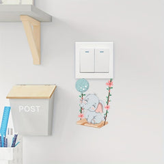 Elephant Switch Sticker for Home Decoration - Easy to Apply and Remove