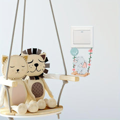 Elephant Switch Sticker for Home Decoration - Easy to Apply and Remove