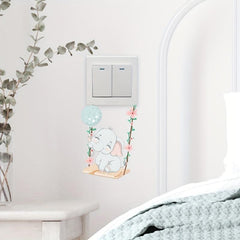 Elephant Switch Sticker for Home Decoration - Easy to Apply and Remove