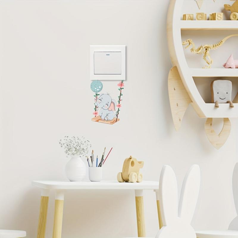 Elephant Switch Sticker for Home Decoration - Easy to Apply and Remove