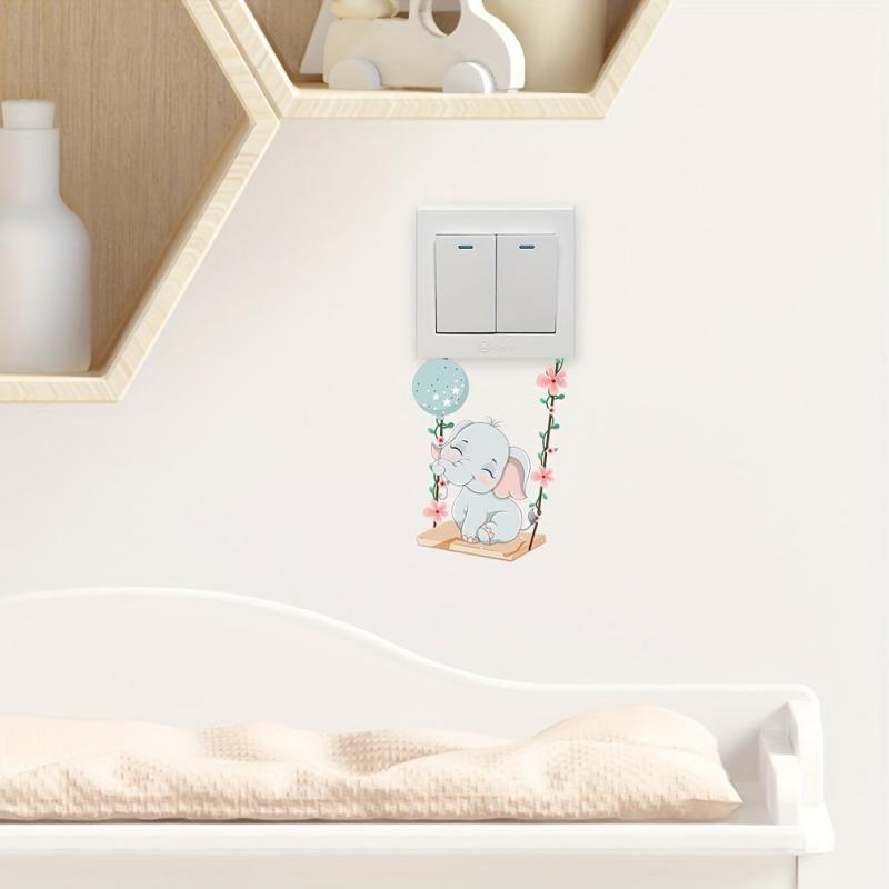 Elephant Switch Sticker for Home Decoration - Easy to Apply and Remove