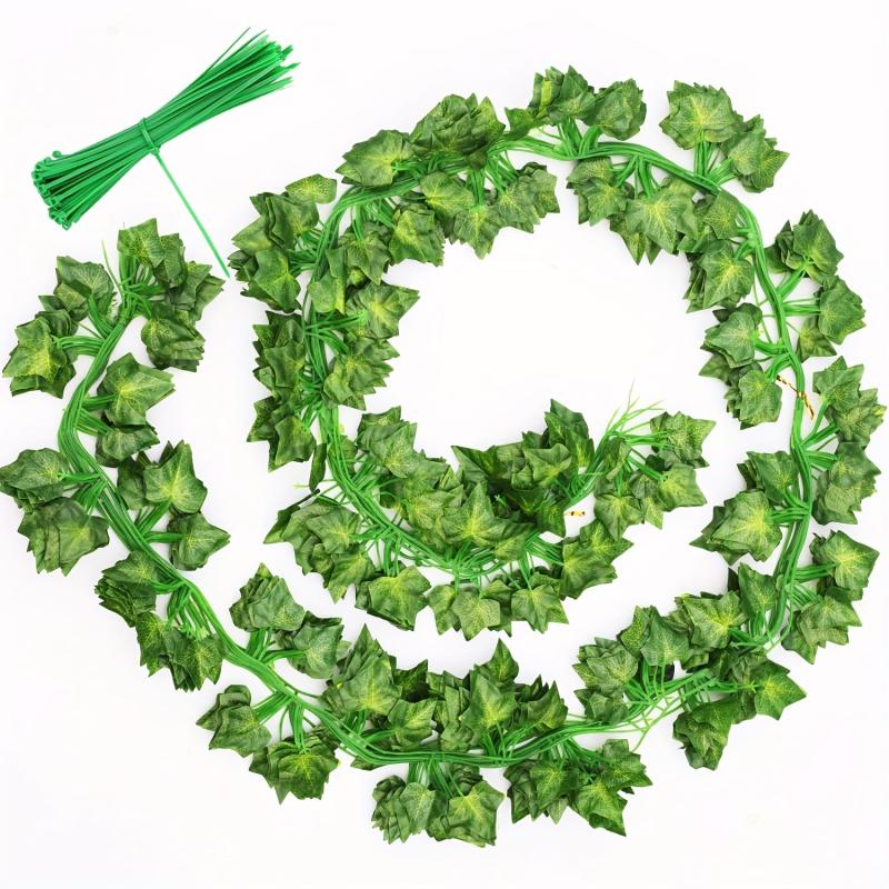 LED Hanging Vine Artificial Plants 24pcs 26m DIY Wedding Party Bathroom Decor