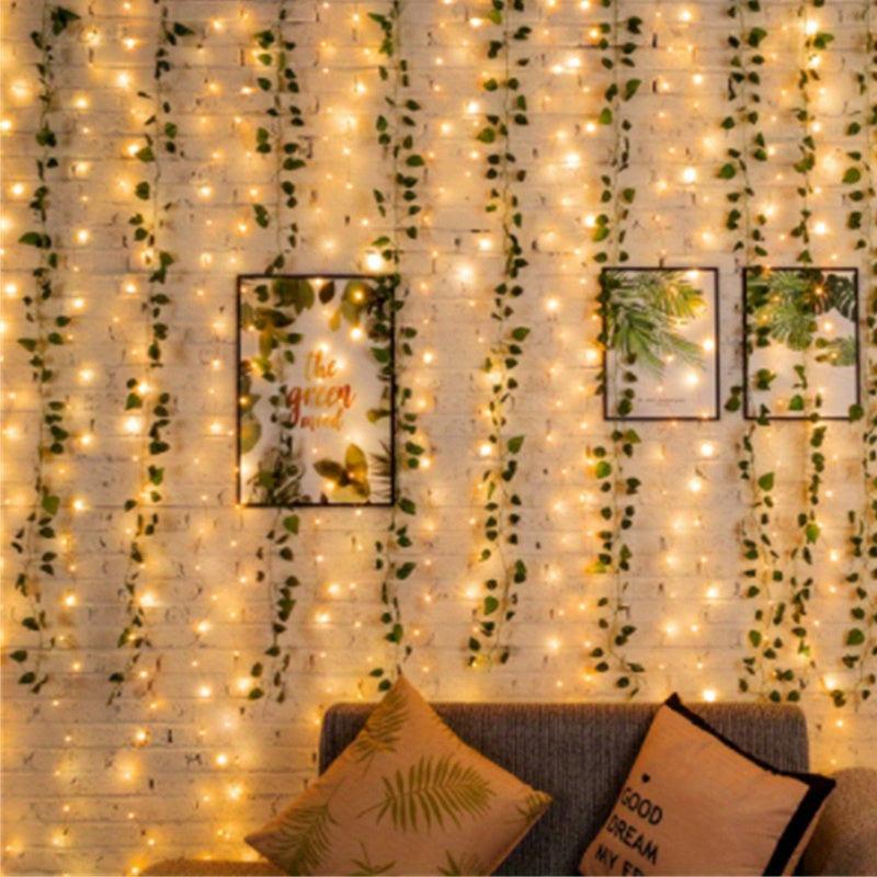 LED Hanging Vine Artificial Plants 24pcs 26m DIY Wedding Party Bathroom Decor