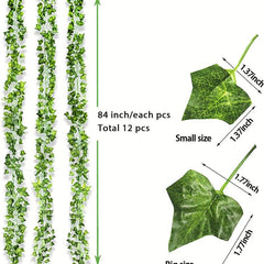 LED Hanging Vine Artificial Plants 24pcs 26m DIY Wedding Party Bathroom Decor