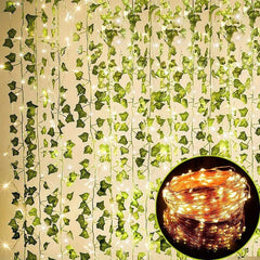 LED Hanging Vine Artificial Plants 24pcs 26m DIY Wedding Party Bathroom Decor