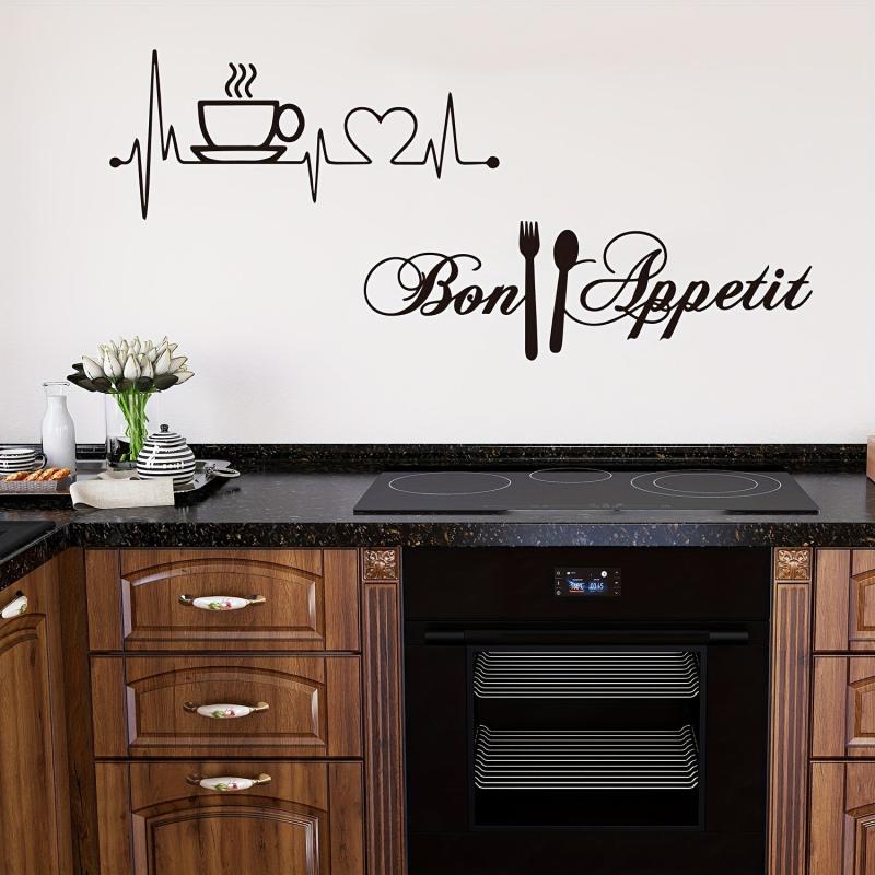 Set of Vinyl Kitchen Stickers - Sugar Coffee Tea Flour Brown Cup Sticker