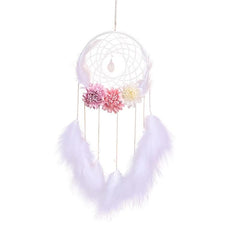 Flower Decor Dream Catcher Feather Wall Hanging Home Decor