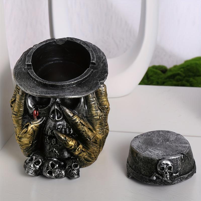 Skull Resin Ashtray Fall Halloween Decor