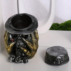 Skull Resin Ashtray Fall Halloween Decor