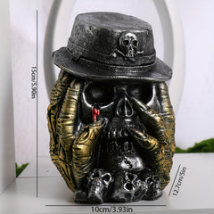 Skull Resin Ashtray Fall Halloween Decor