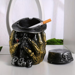 Skull Resin Ashtray Fall Halloween Decor