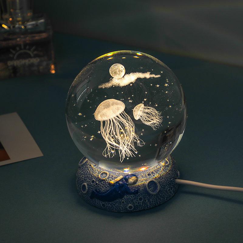 Stars And Seas Crystal Ball Night Light Bedroom Decor
