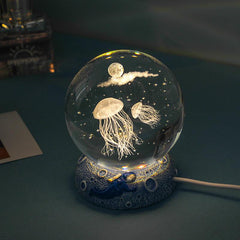 Stars And Seas Crystal Ball Night Light Bedroom Decor