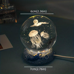Stars And Seas Crystal Ball Night Light Bedroom Decor