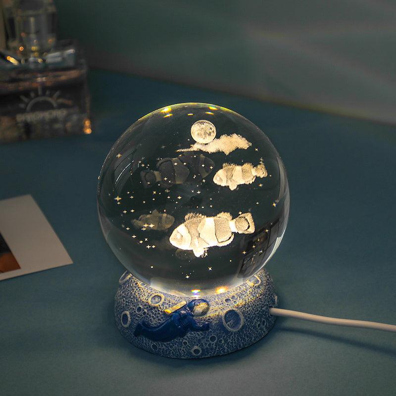 Stars And Seas Crystal Ball Night Light Bedroom Decor